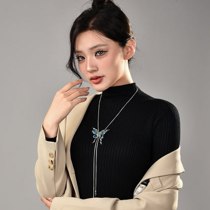 Collar de moda para mujer, collar corto, cadena de suéter