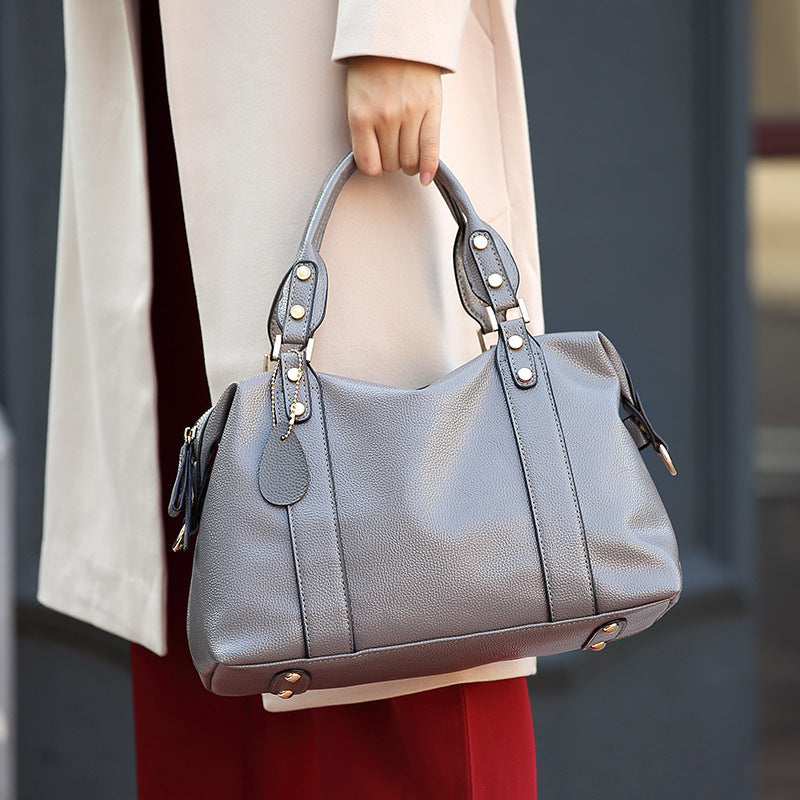 Boston Leather Shoulder Bag