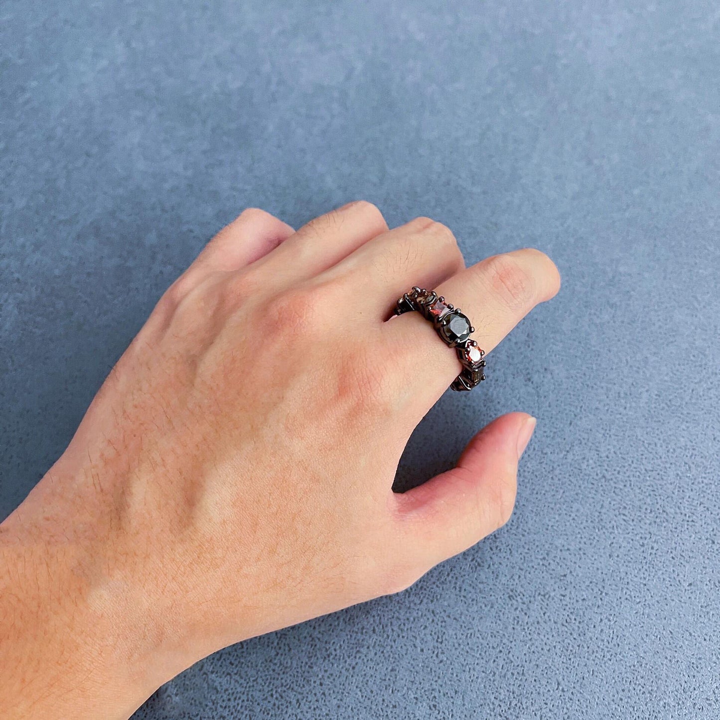Crystal Titanium Steel Men And Women Rings Of The Same Style