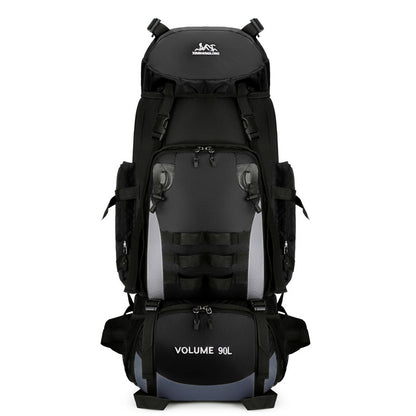 Mochila de viaje para exteriores de gran capacidad de 90 l para hombre, impermeable y duradera, con acolchado de algodón, ideal para el trabajo. 
