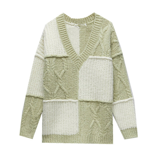 Women's V-neck Sweater Knitwear
