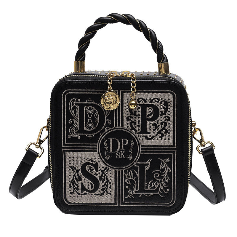 Bag Female Letter Portable Small Square Bag Single Shoulder Crossbody Bag