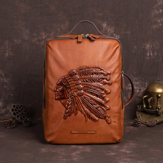 HeritageCraft Genuine Cowhide Backpack