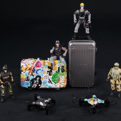 Nueva caja de equipaje, caja de almacenamiento, plegable, mini UAV, fotografía aérea, control remoto, cuatro ejes, juguetes para niños, dron