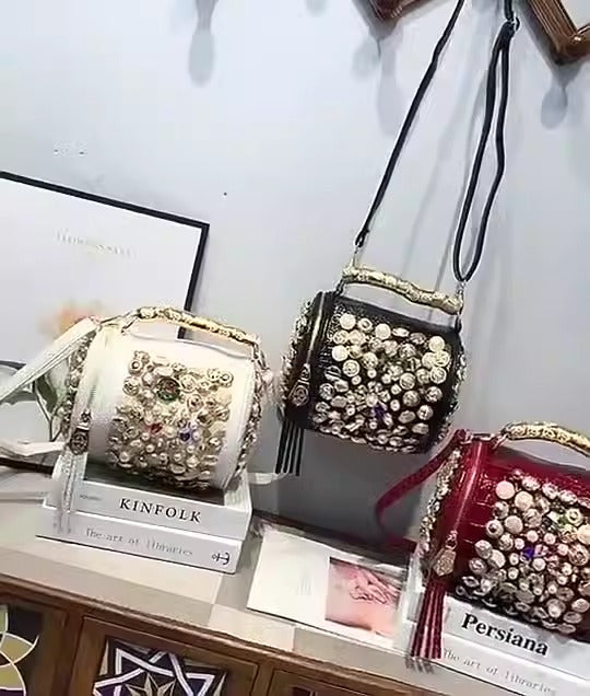 Glam Twist Cylinder Bag - BAGMODA