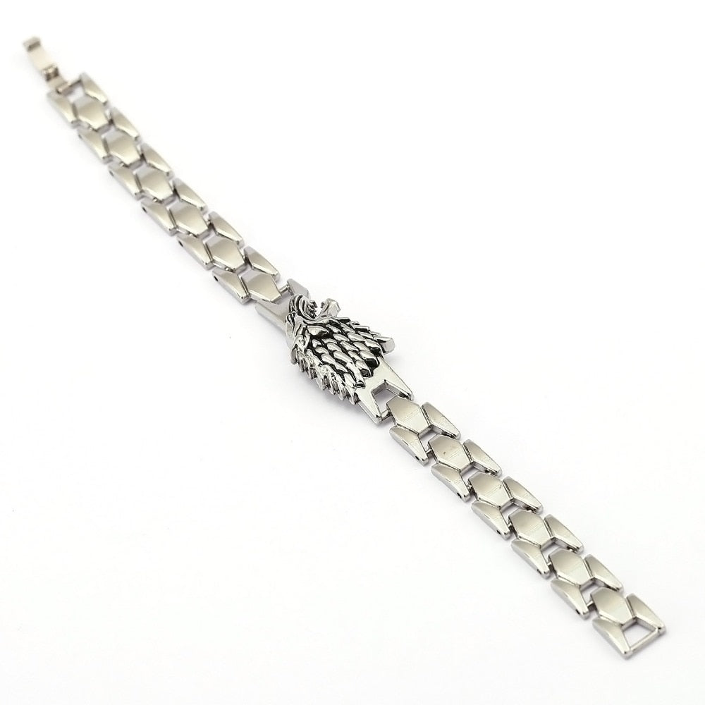 Wolf Bracelets & Bangles Zinc Alloy Chain Silver Bracelet