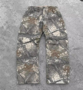 Leaves Camouflage 3D Printed Casual Pants For Men - BAGMODA