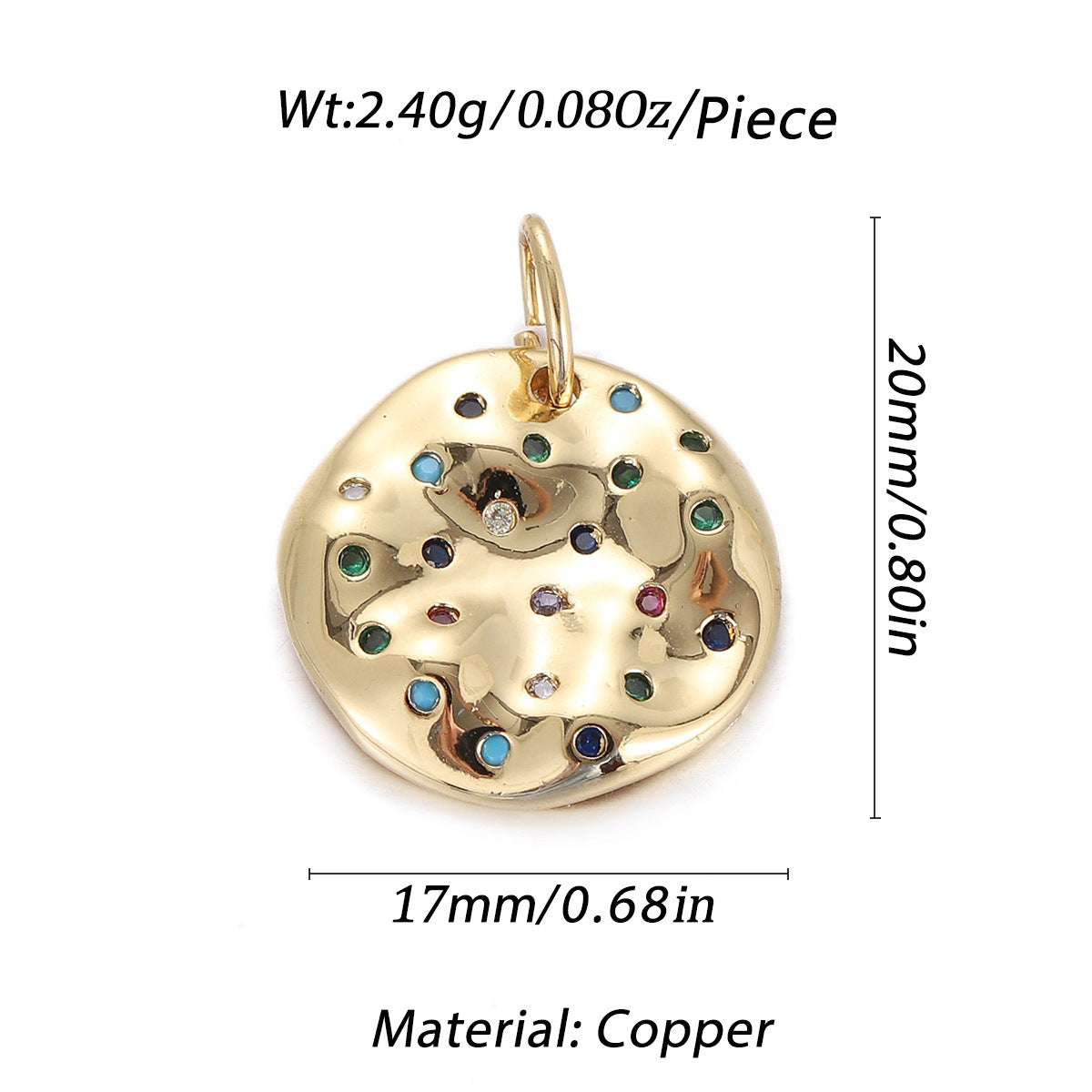Love Drop Oil Pendant Micro-inlaid Diy Bracelet Necklace Accessories
