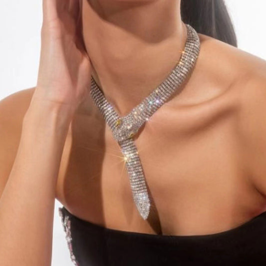 Diamond Snake Head Long Neckchain