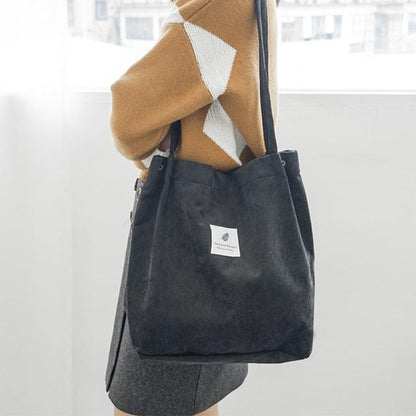 Bolsa de hombro reutilizable ecológica de lona