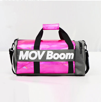 Bolsa de yoga para entrenamiento deportivo, bolsa de gimnasio de cuero sintético con láser