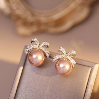 Pendientes con forma de lazo y personalidad para mujer