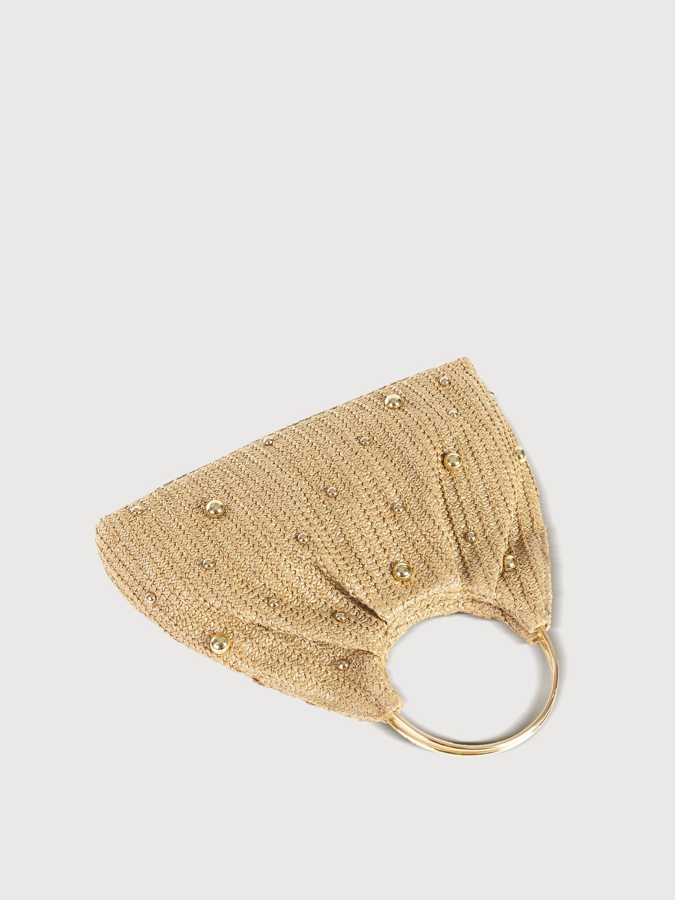 Damenmode, einfarbig, Strohgewebte Handtasche