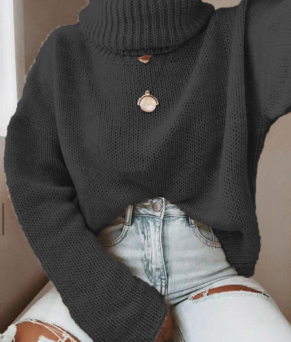 Strickwaren Seepferdchen Haar Pullover Rollkragen Langarm Pullover
