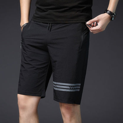 Zipper pocket short quick drying stretch pants for men - BAGMODA