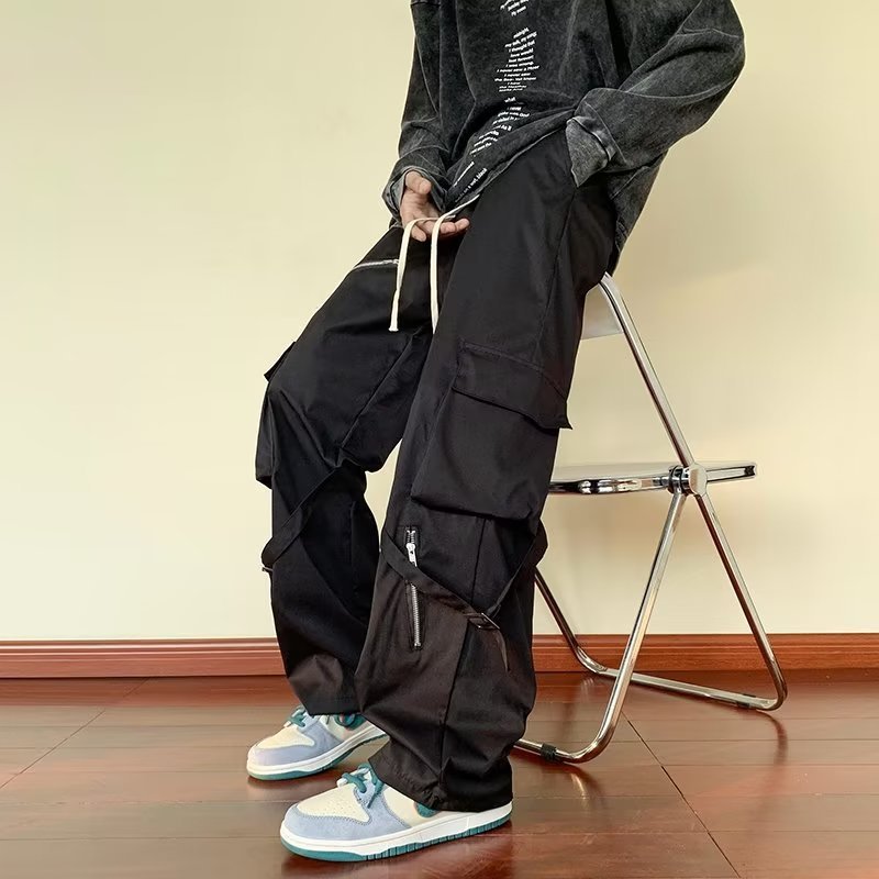 Loose Straight Cargo Pants Men - BAGMODA