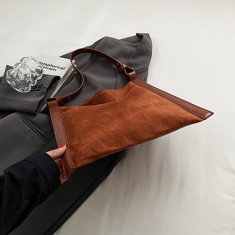 Winter Chic Leather Shoulder Bag