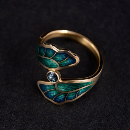 Damen Retro Schlichter und übertriebener Persönlichkeitsring