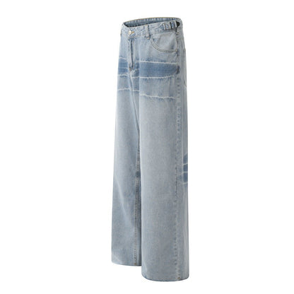 Fashion Gradient Denim Straight - leg Pants Men - BAGMODA
