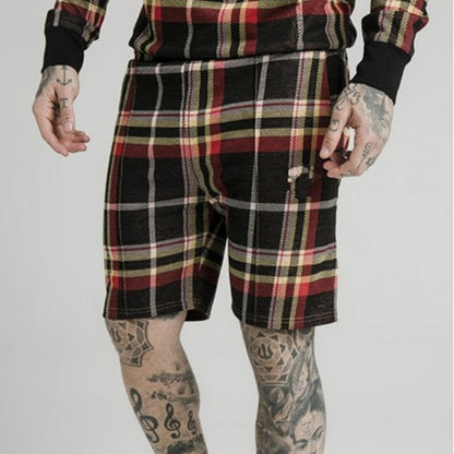Summer Striped Casual Shorts Straight Leg Cropped Pants Men - BAGMODA