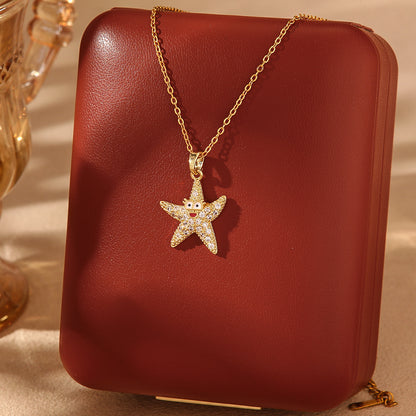 Accesorios para collar de estrellas de mar de la serie Ocean Design Sense para mujer