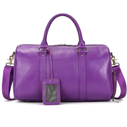 Bolsa de viaje de cuero auténtico para hombre