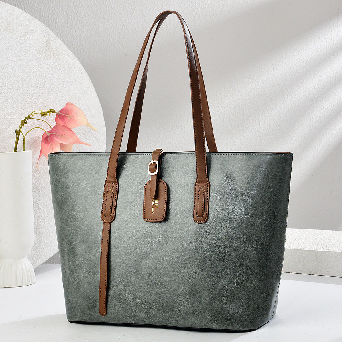 Bolso bandolera de piel con estampado de piel, versátil y de alta calidad.