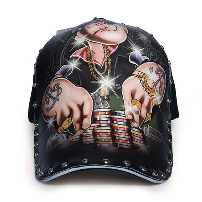 Gorra de béisbol con visera rígida y ala ancha impresa en 3D