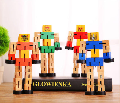 Roboterspielzeug aus Holz