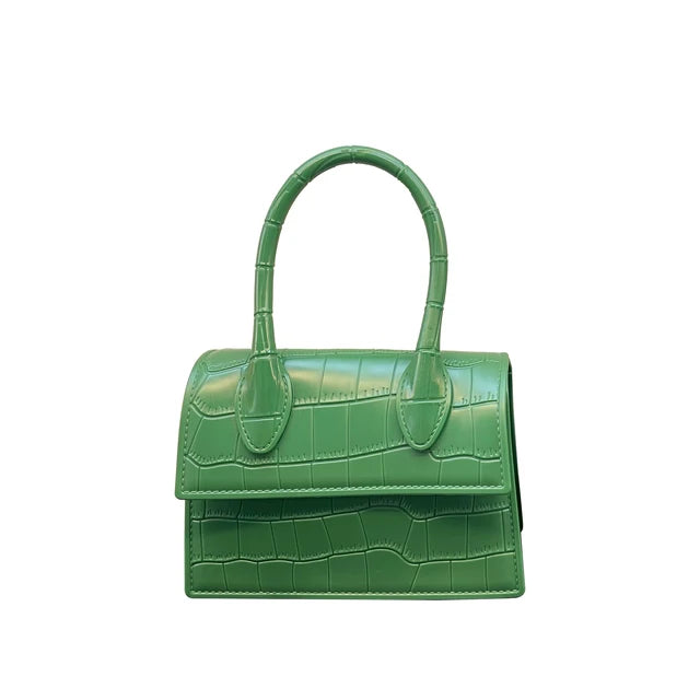 Vibrant Crocodile Pattern Jelly Mini Purse
