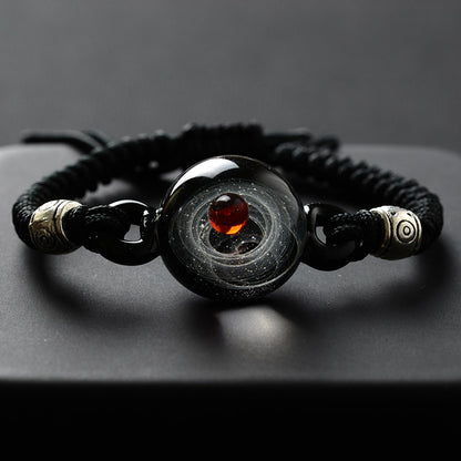 BOEYCJR Universum Planeten Glasperlen Armreifen &amp; Armbänder Galaxy Modeschmuck Galaxy Solar System Armband Für Frauen Weihnachten