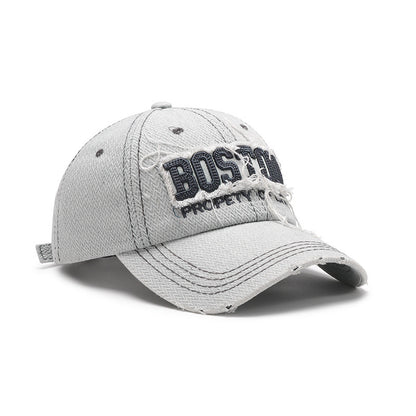 Gorra de hombre con visera suave y bordado tridimensional para exteriores
