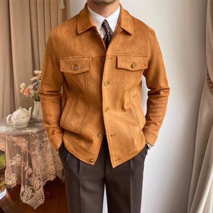 Abrigo casual retro de color sólido fácil de combinar