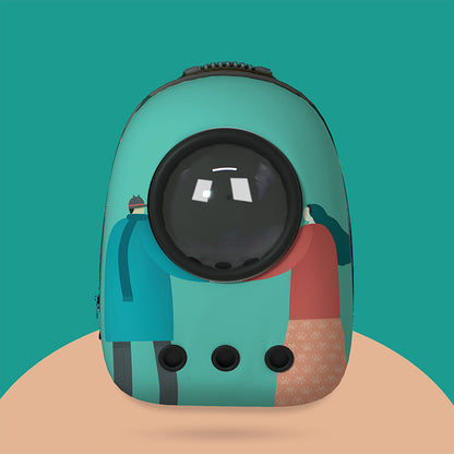 Mochila portátil para gatos Go Out, cápsula espacial, mochila escolar para mascotas, suministros