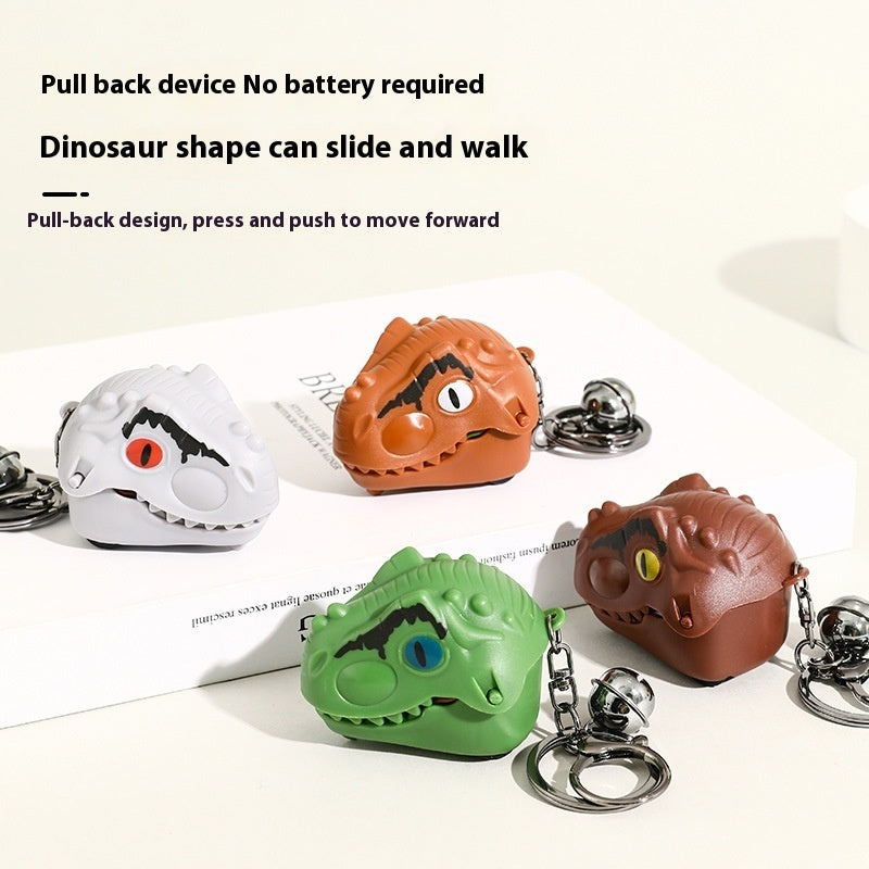 Creative Bite Finger Dinosaur Head Pull Back Car Keychain Pendant
