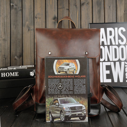 Reise-Outdoor-Rucksack aus Leder
