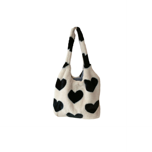 Plush Loving Heart Shoulder Bag
