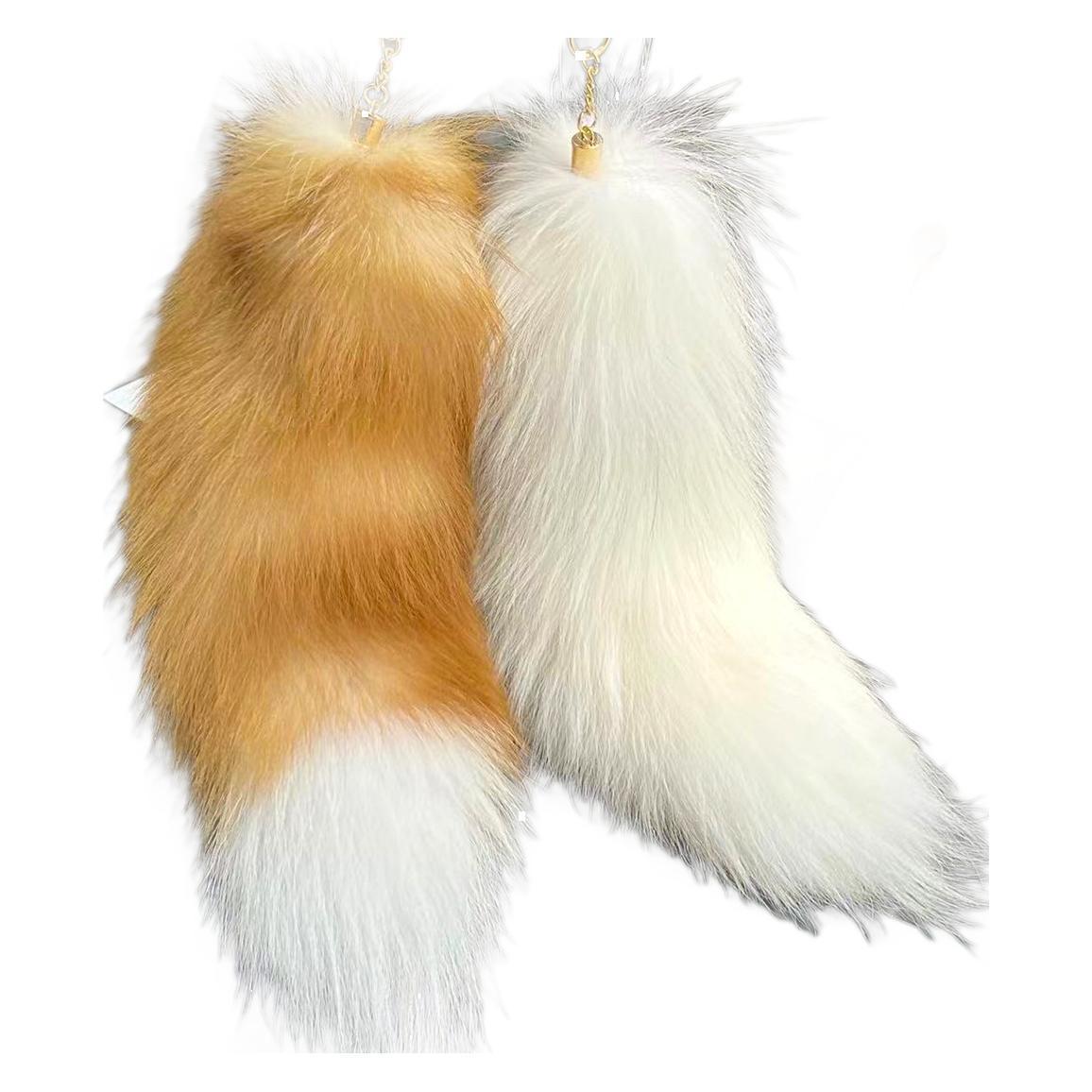 Personalized Plush Fox Tail Pendant Bag Hanging Ornaments