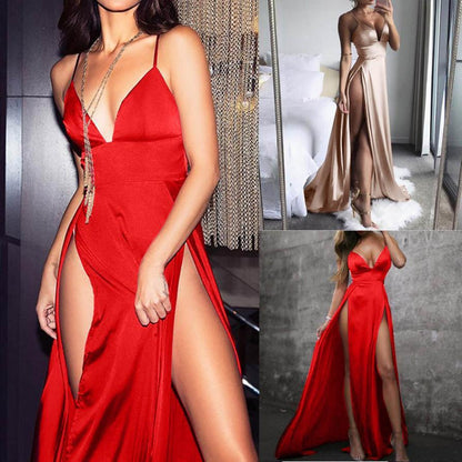 Vestido KANCOOLD de corte alto, maxi, liso, para mujer, para fiesta de noche, club, largo, sin mangas, 31 de julio 