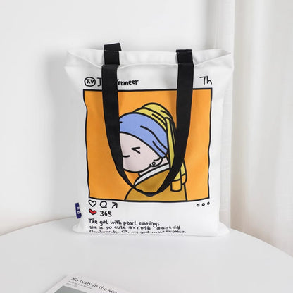 Illustration Ins Style Süße Canvas Tasche