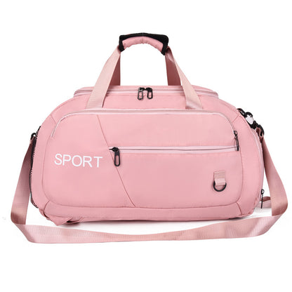 Gepäcktaschen für Frauen Handtasche Oxford Herren Fitness Gym Umhängetasche Wasserdichter Sport Reiserucksack mit Schuhfach
