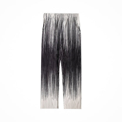 Men Loose Drape Gradient Striped Pants - BAGMODA