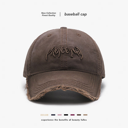 Buchstaben Dreidimensionale Stickerei Soft Top Burr Herren Baseball Cap