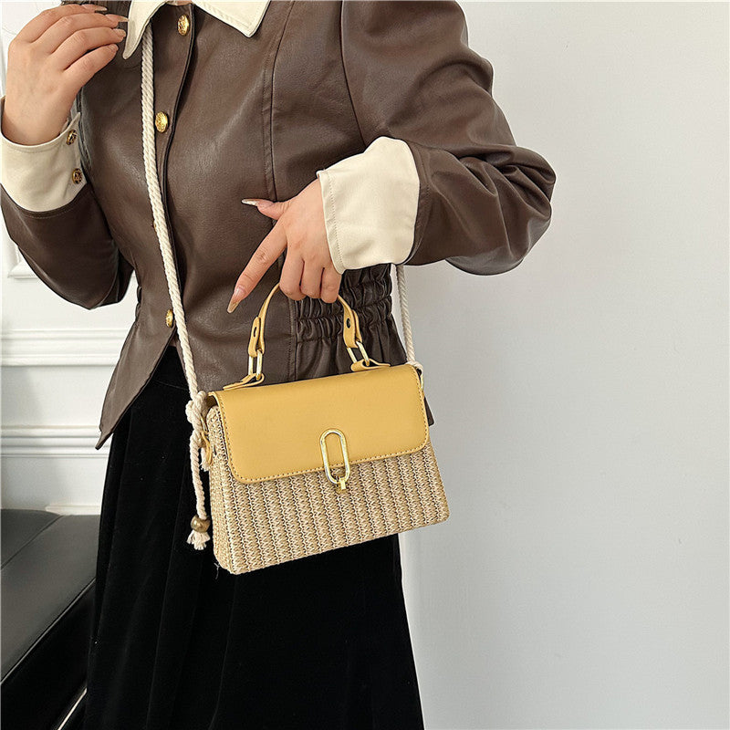 Versatile Woven Crossbody Bag
