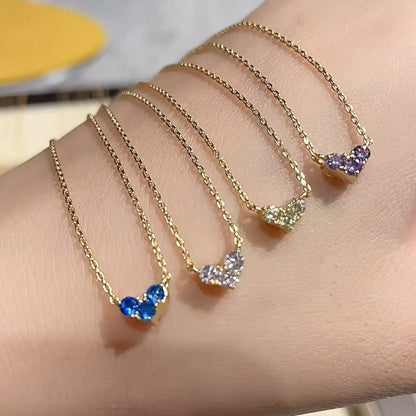 Collar con piedras de nacimiento de amor de enero a diciembre (Nicho)