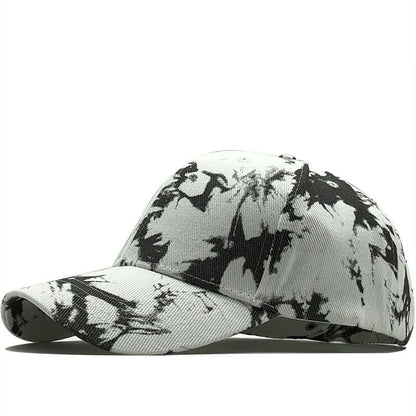 Gorra de béisbol tie-dye con visera, informal, para exteriores, a prueba de sol
