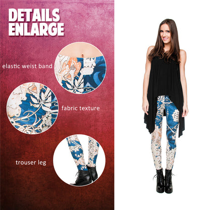 Pantalones cortos estampados con leggings de cintura alta para mujer