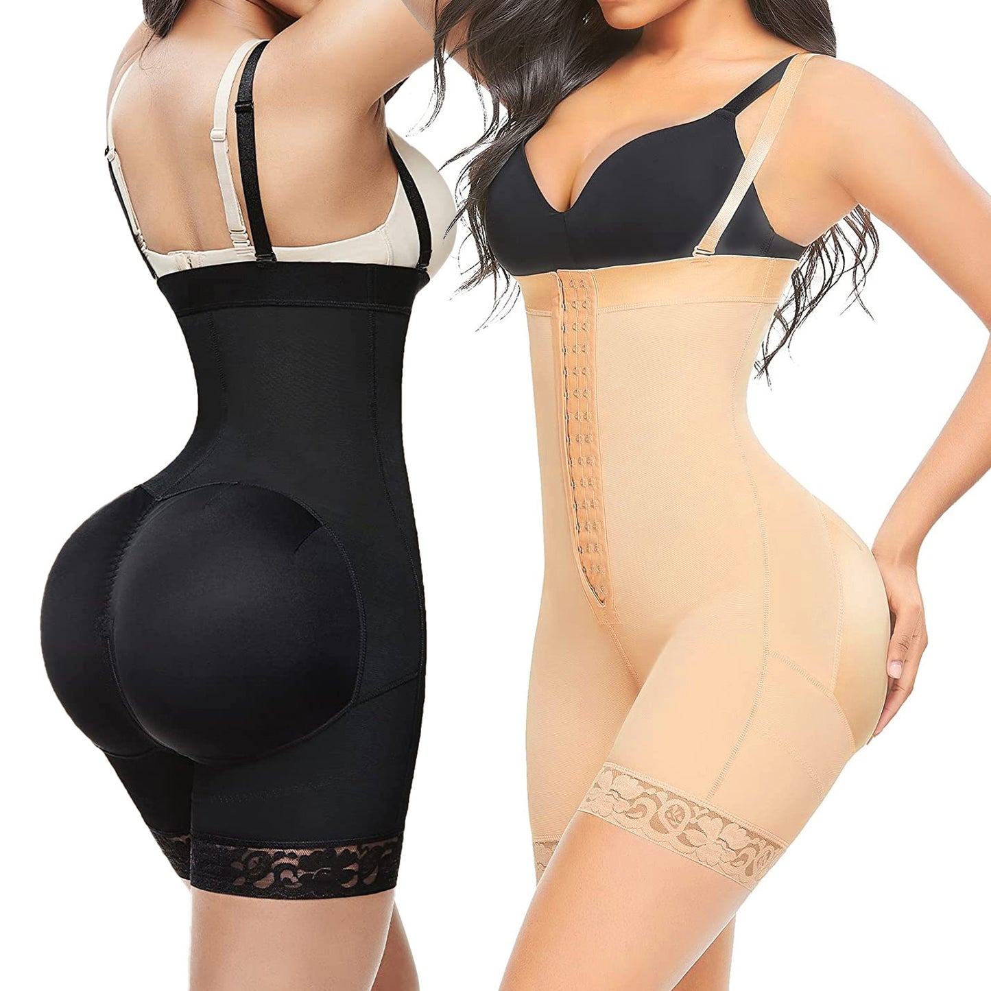 Pantalones de cintura alta con cremallera en la entrepierna, pantalones de levantamiento de abdomen, faja moldeadora de cintura, body realzador
