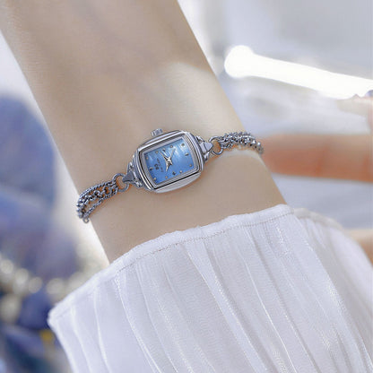 Damen New Minority Einfache hellblaue Uhr