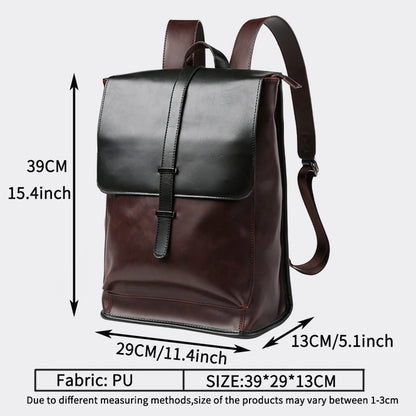 Mochila de cuero coreana para exteriores